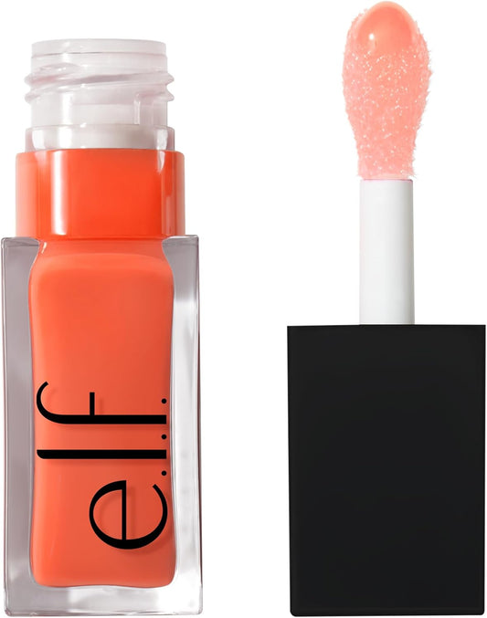 E.L.F. Glow Reviver Huile À Lèvres Nourrissante Et Teintée Pour Une Finition Très Brillante, Enrichie En Huile De Jojoba, Végétalienne Et Sans Cruauté Envers Les Animaux, Fixation Corail
